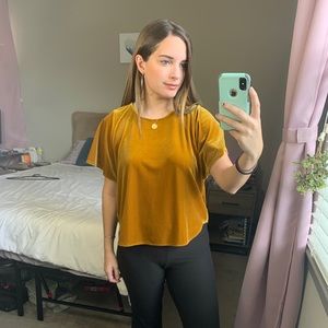 Madewell - Medium Velvet mustard top